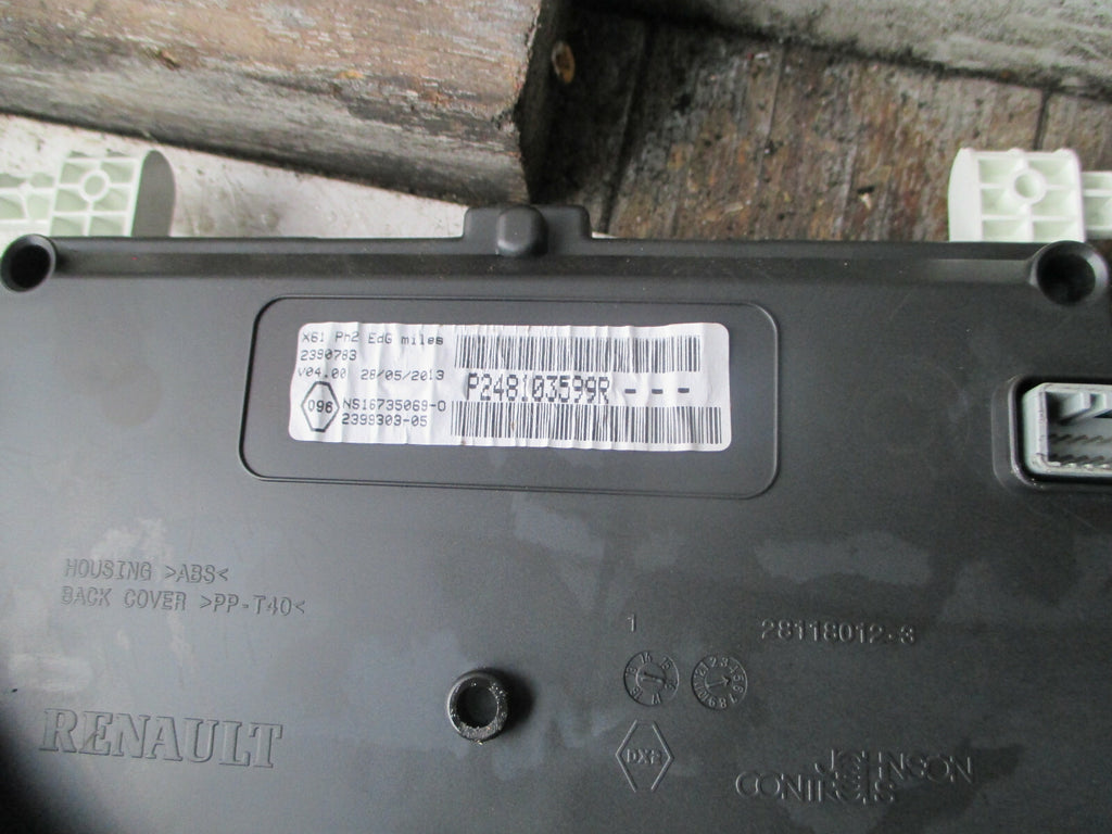 RENAULT KANGOO 2013 1.5 DIESEL SPEEDOMETER INSTRUMENT CLUSTER 248103599R