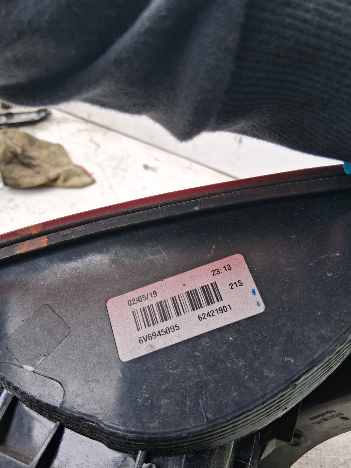 2019 SKODA FABIA BOOT TAILLIGHT NSR PASSENGER SIDE REAR 6V6945257