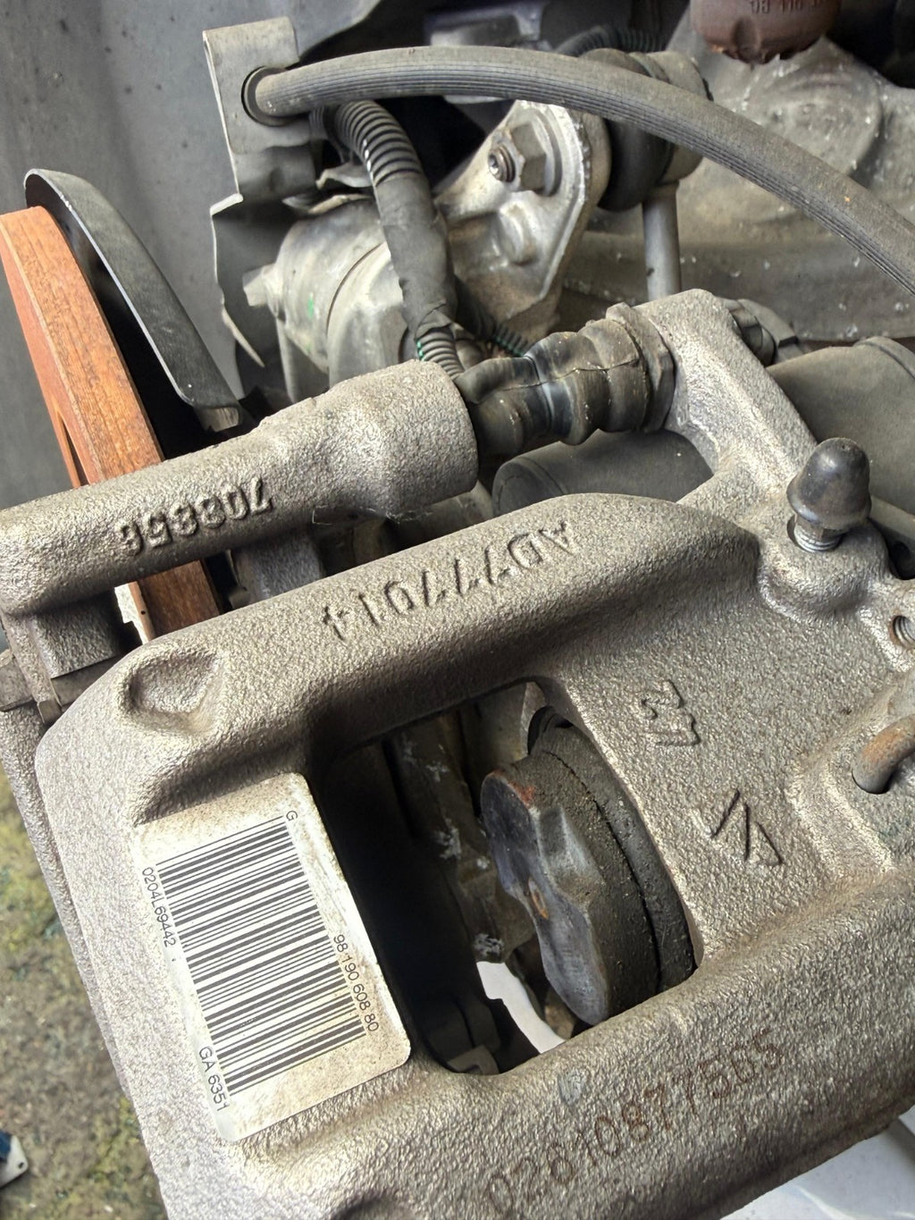 2024 DS AUTOMOBILES DS 7 1.5 DIESEL NSR PASSENGER SIDE REAR CALIPER 9819060880