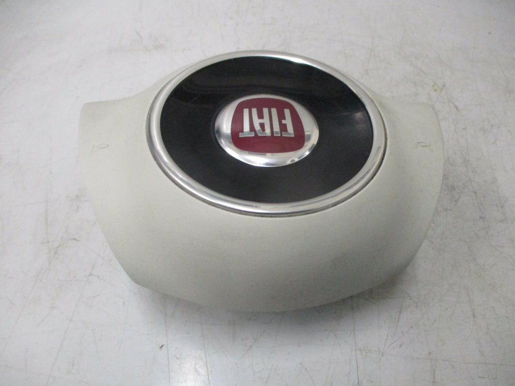 FIAT 500 2014 3 SPOKE CREAM LEATHER STEERING WHEEL AIRBAG UNIT ONLY 61924051C