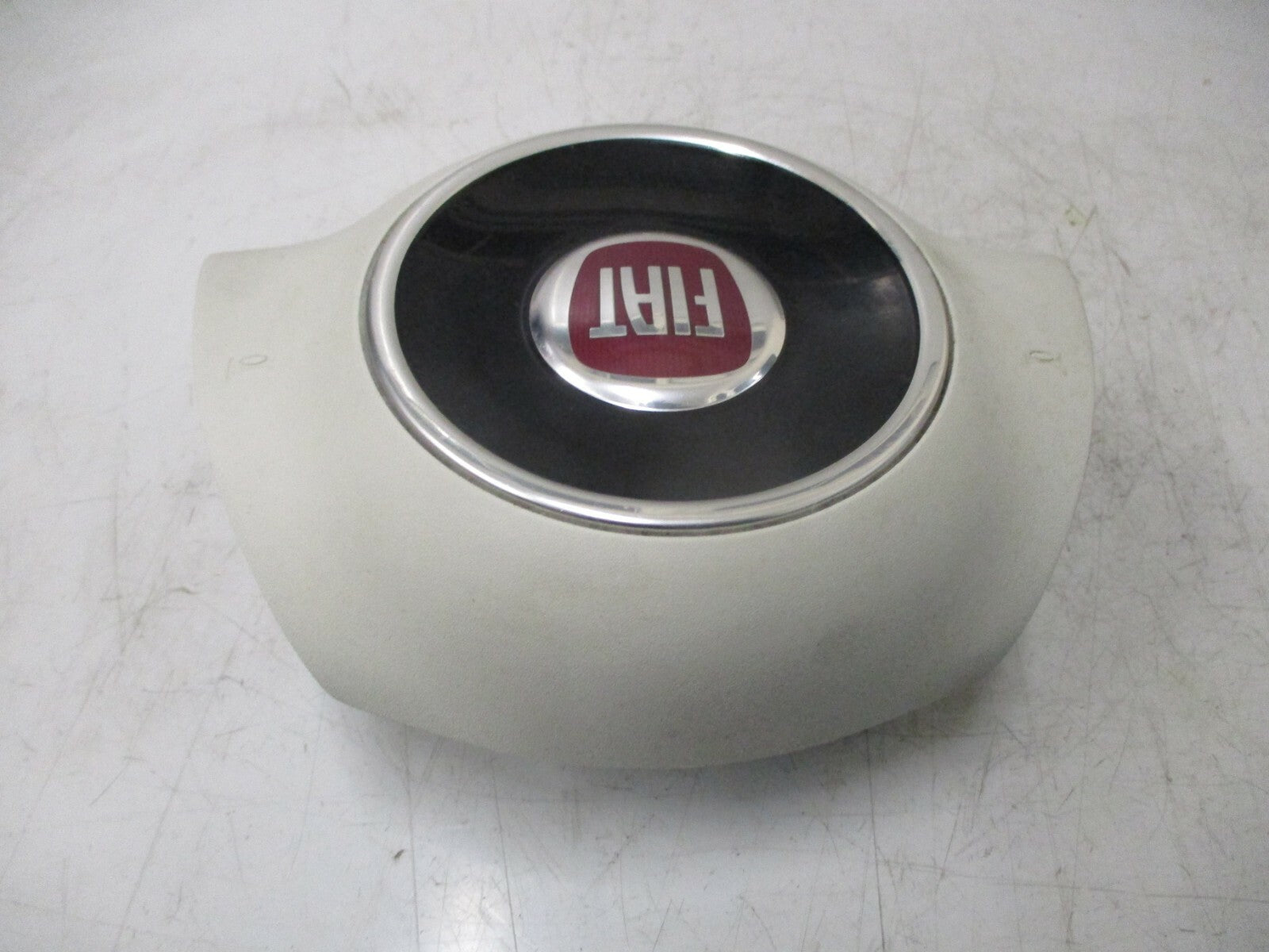 FIAT 500 2014 3 SPOKE CREAM LEATHER STEERING WHEEL AIRBAG UNIT ONLY 61924051C