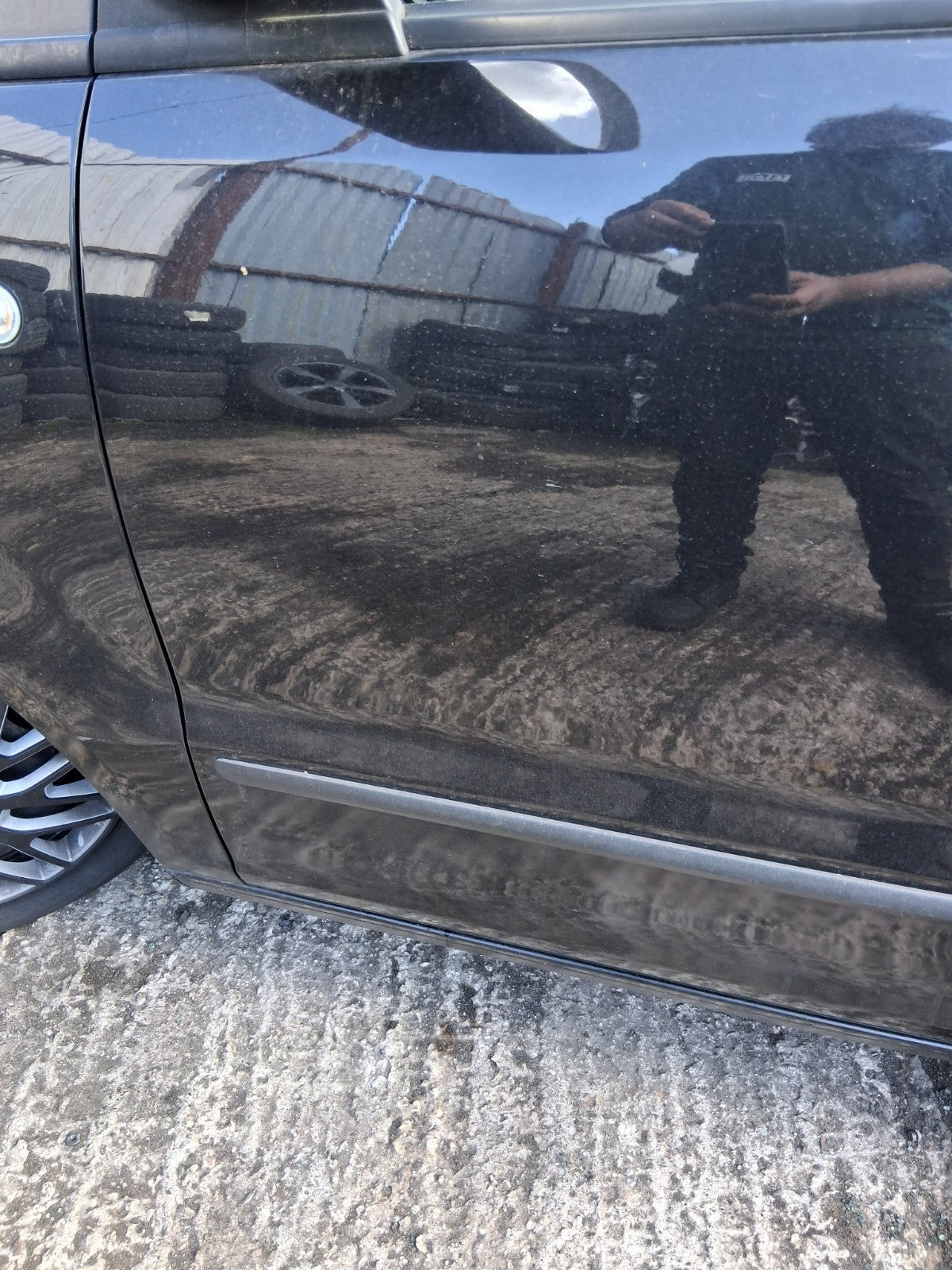 2011 VW VOLKSWAGEN FOX 3 DOOR NS PASSENGER SIDE FRONT LEFT BARE DOOR BLACK