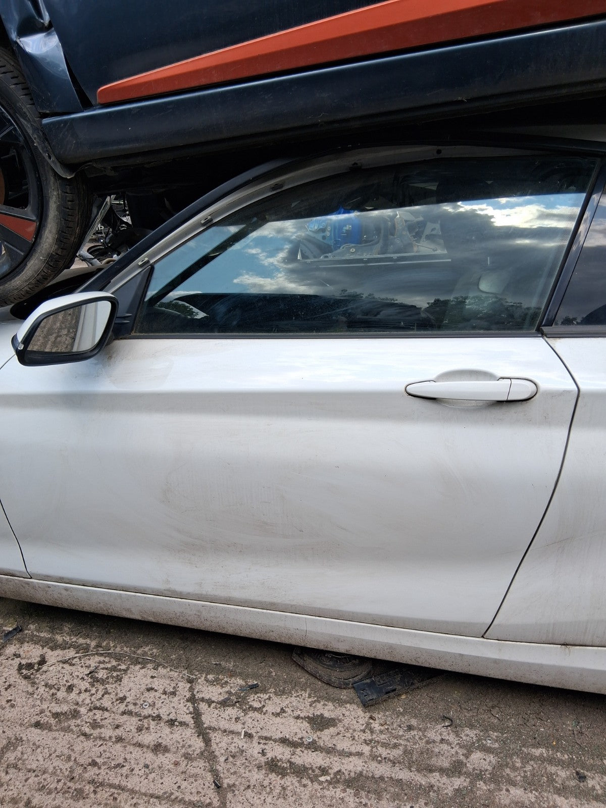 2014 BMW 1 SERIES F20 3 DOOR NSF PASSENGER SIDE FRONT LEFT SIDE BARE DOOR WHITE