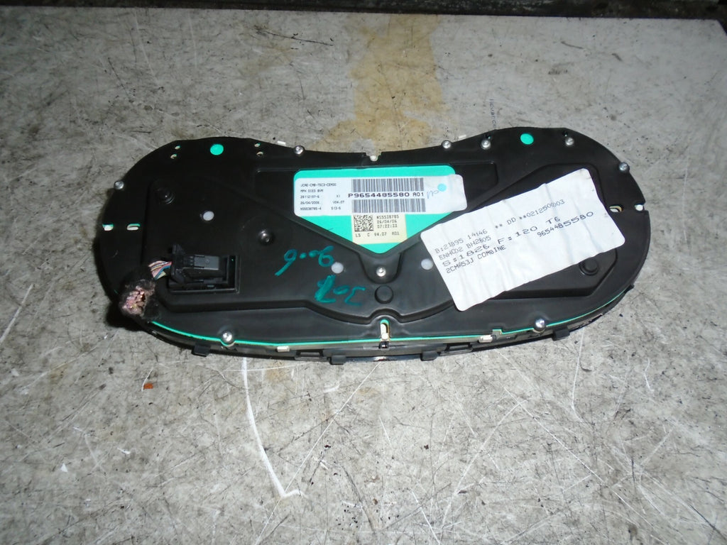 PEUGEOT 307 2006 1.6 DIESEL SPEEDOMETER INSTRUMENT CLUSTER P9654485580