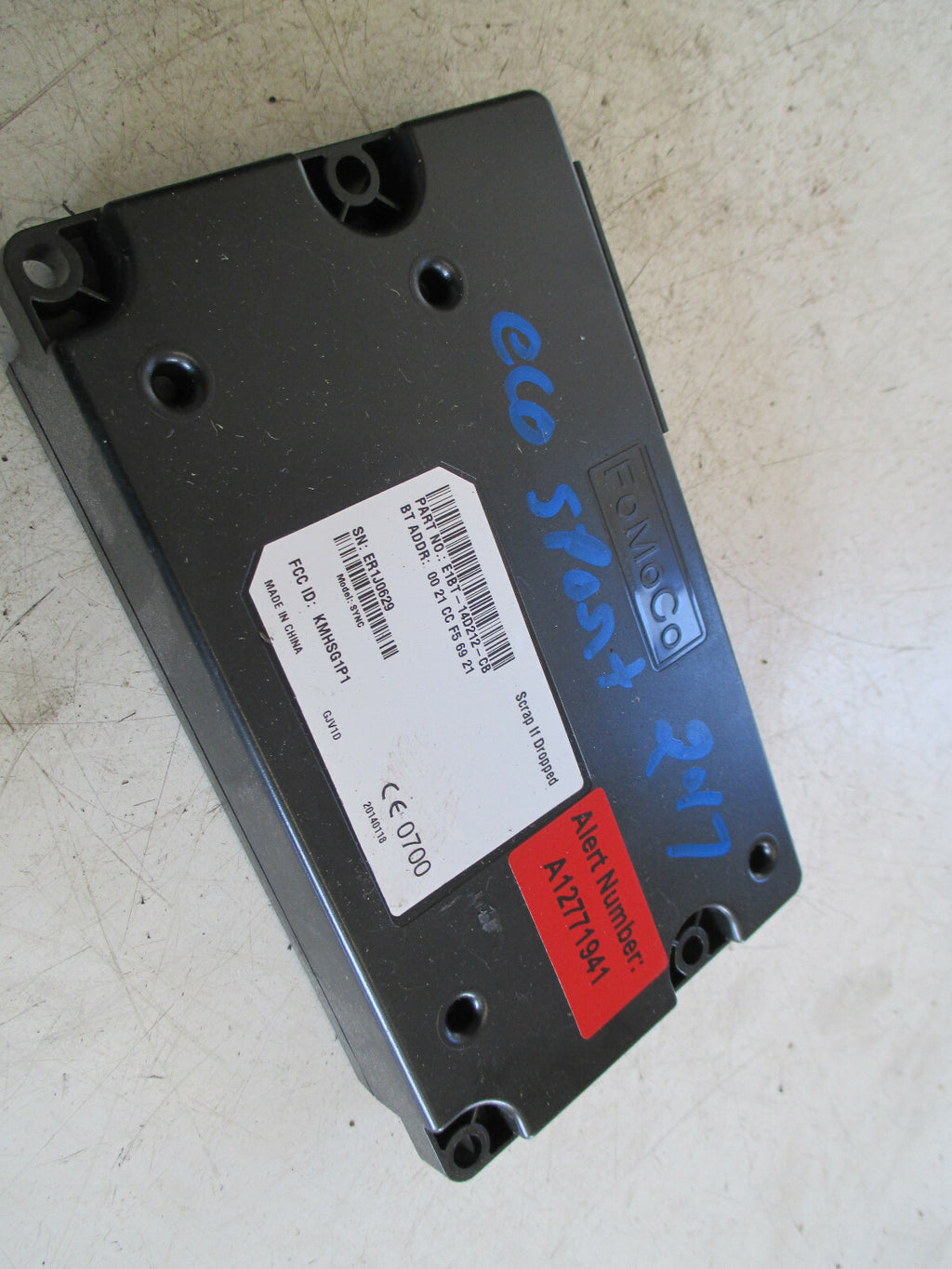 FORD ECOSPORT 2017 BLUETOOTH INTERFACE CONTROL MODULE ECU E1BT14D212CB