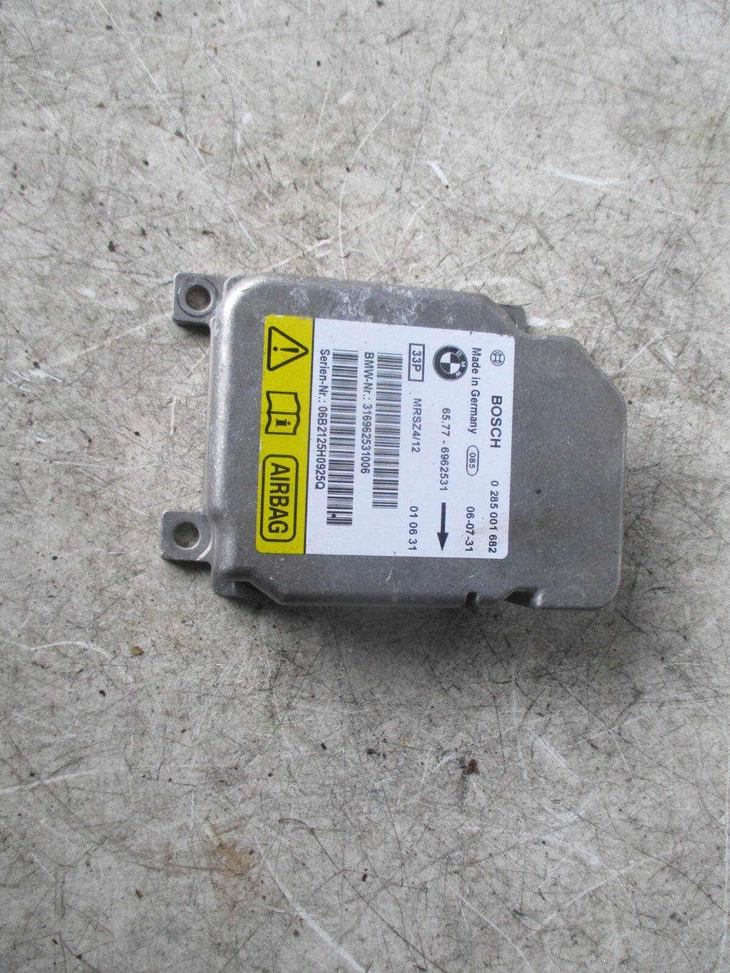 BMW MINI ONE R50 2005 AIRBAG CONTROL MODULE UNIT 6962531