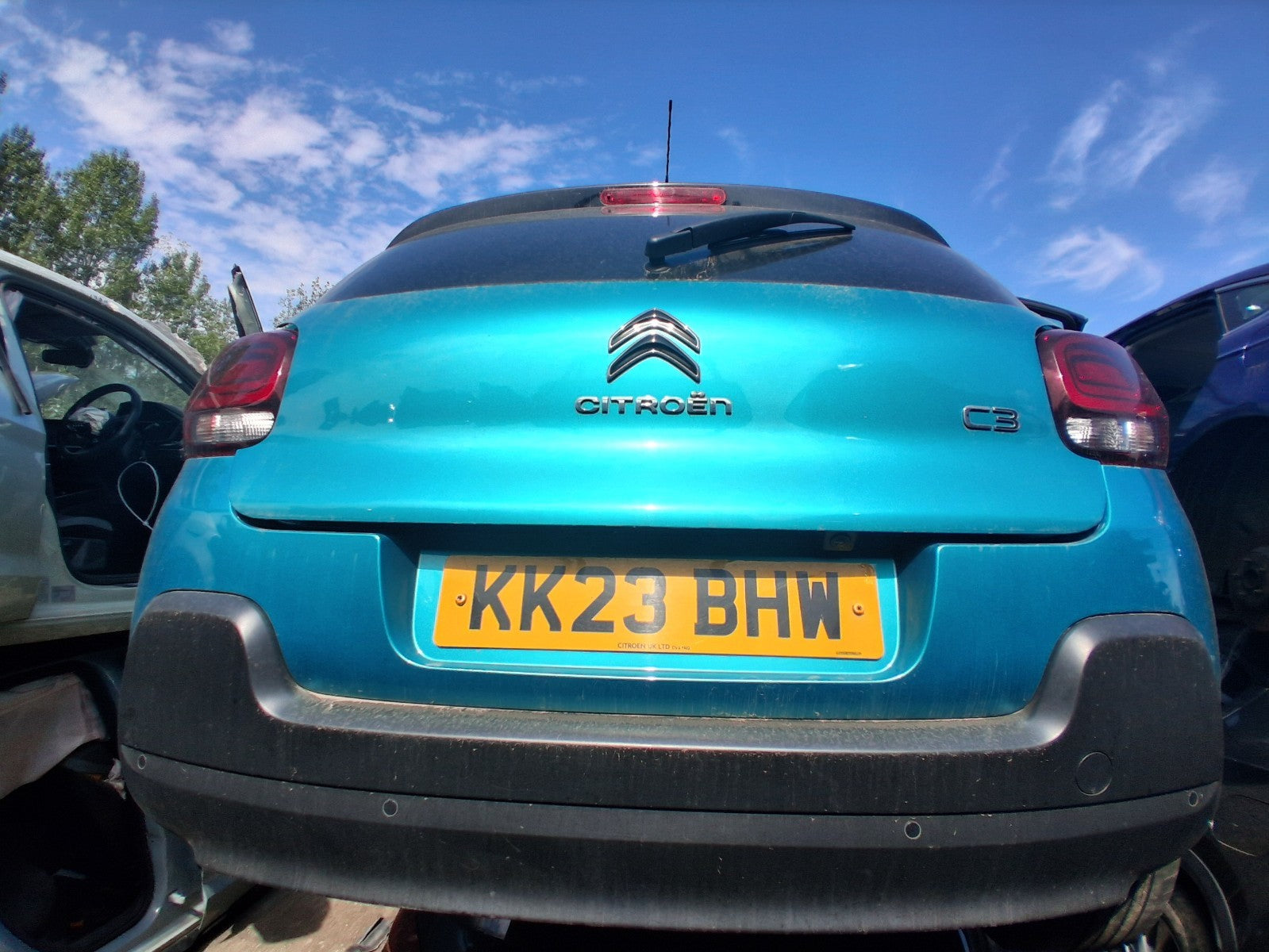 2023 CITREOEN C3 MK3 OSR DRIVER SIDE REAR DOOR WINDOW GLASS PANEL