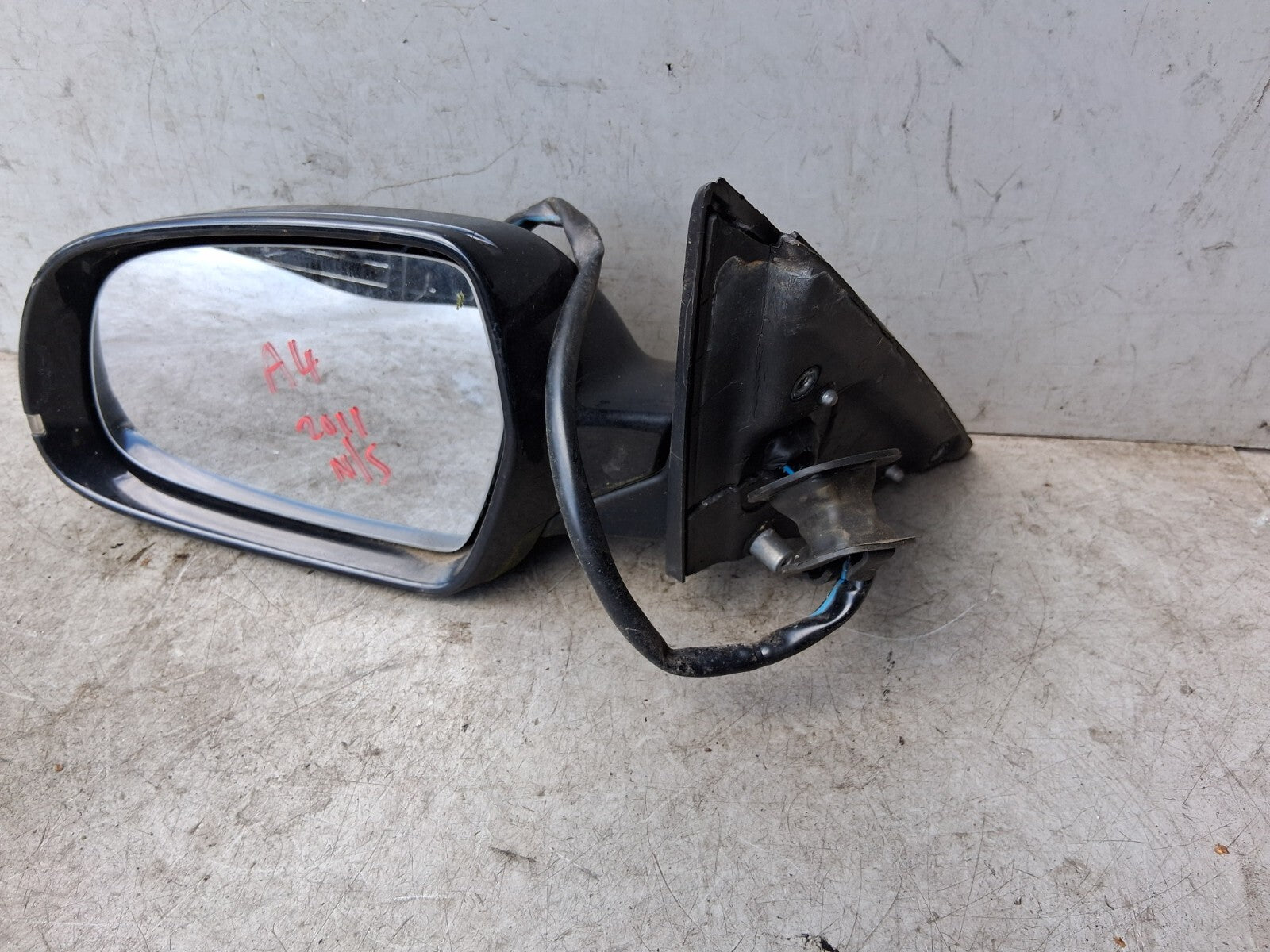 2011 AUDI A4 NS PASSENGER SIDE LEFT ELECTRIC WING MIRROR BLACK