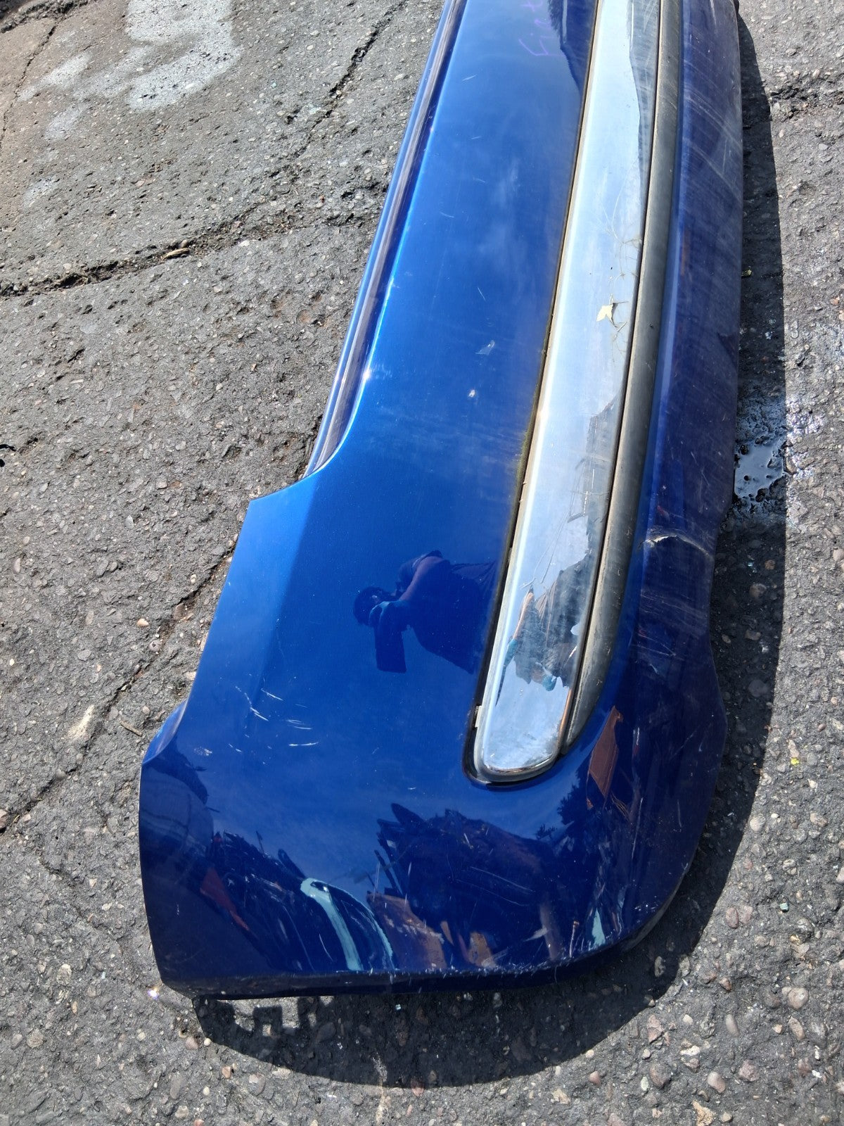 2010 FIAT 500 LOUNGE MK1 COMPLETE REAR BUMPER BLUE MAGNETICO 599/A