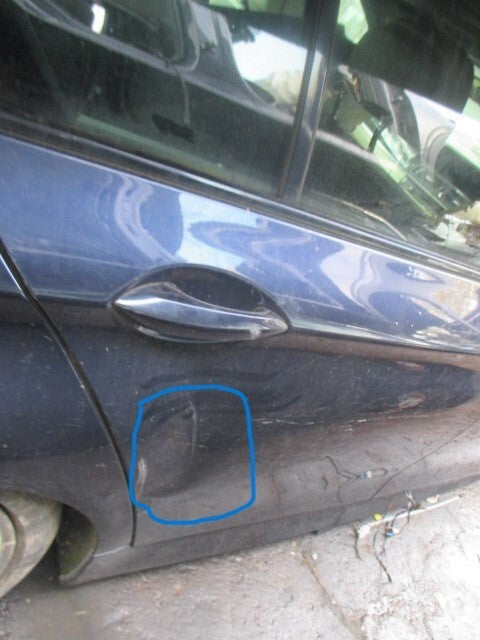 2012 BMW 5 SERIES F10 OSR DRIVER SIDE REAR BARE DOOR IMPERIAL BLUE A89