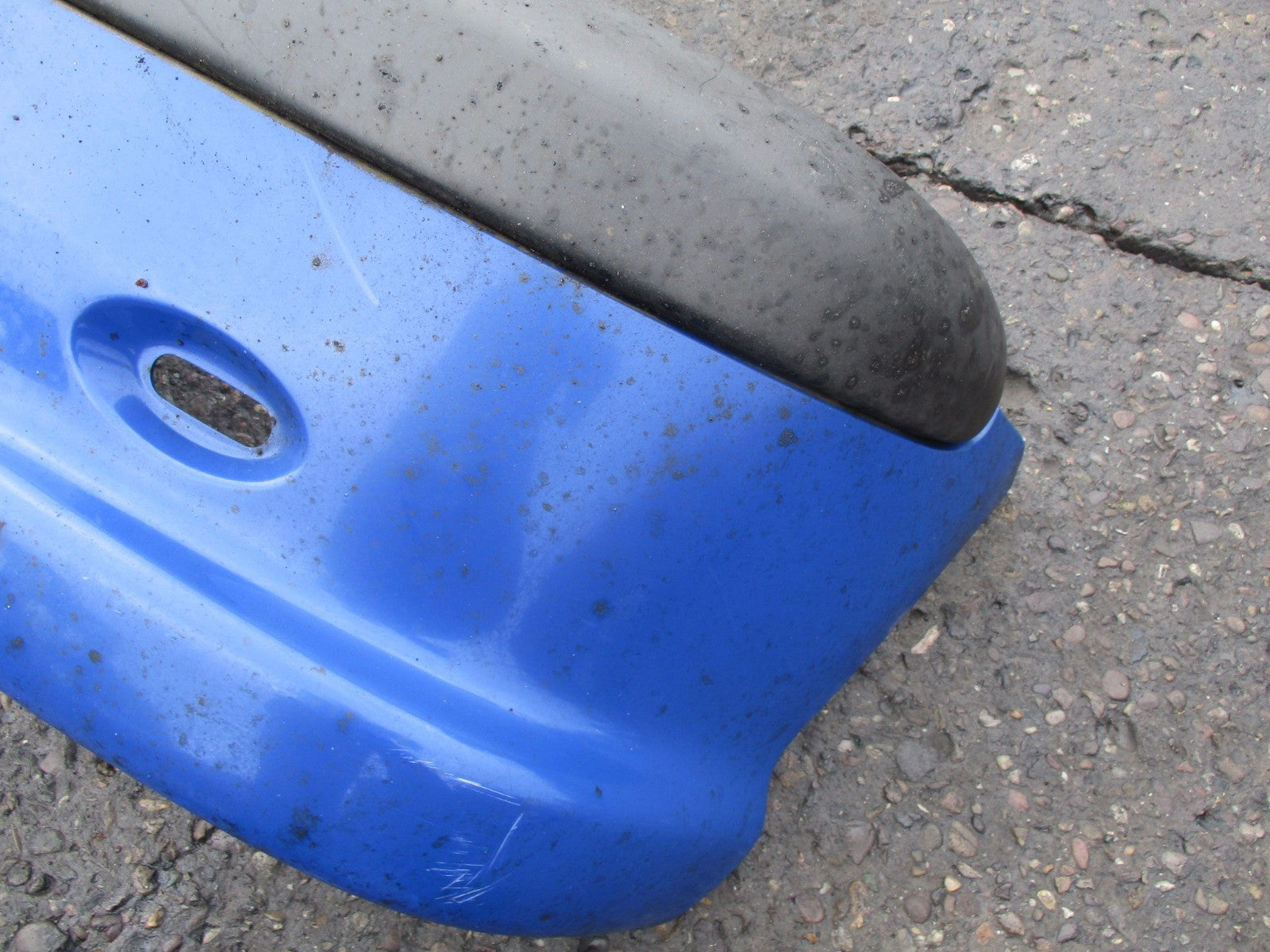 PEUGEOT 206 2003 REAR BACK PLASTIC BUMPER BLUE