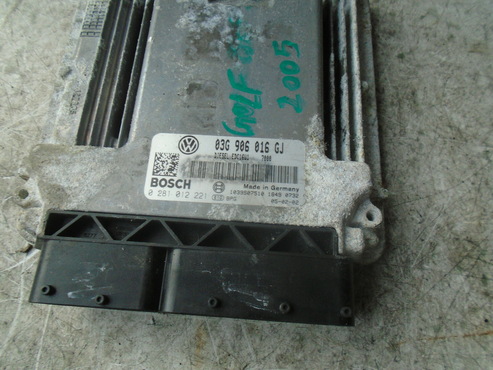 2005 VOLKSWAGEN GOLF MK5 2.0 DIESEL ECU ENGINE CONTROL MODULE UNIT 03G906016GJ