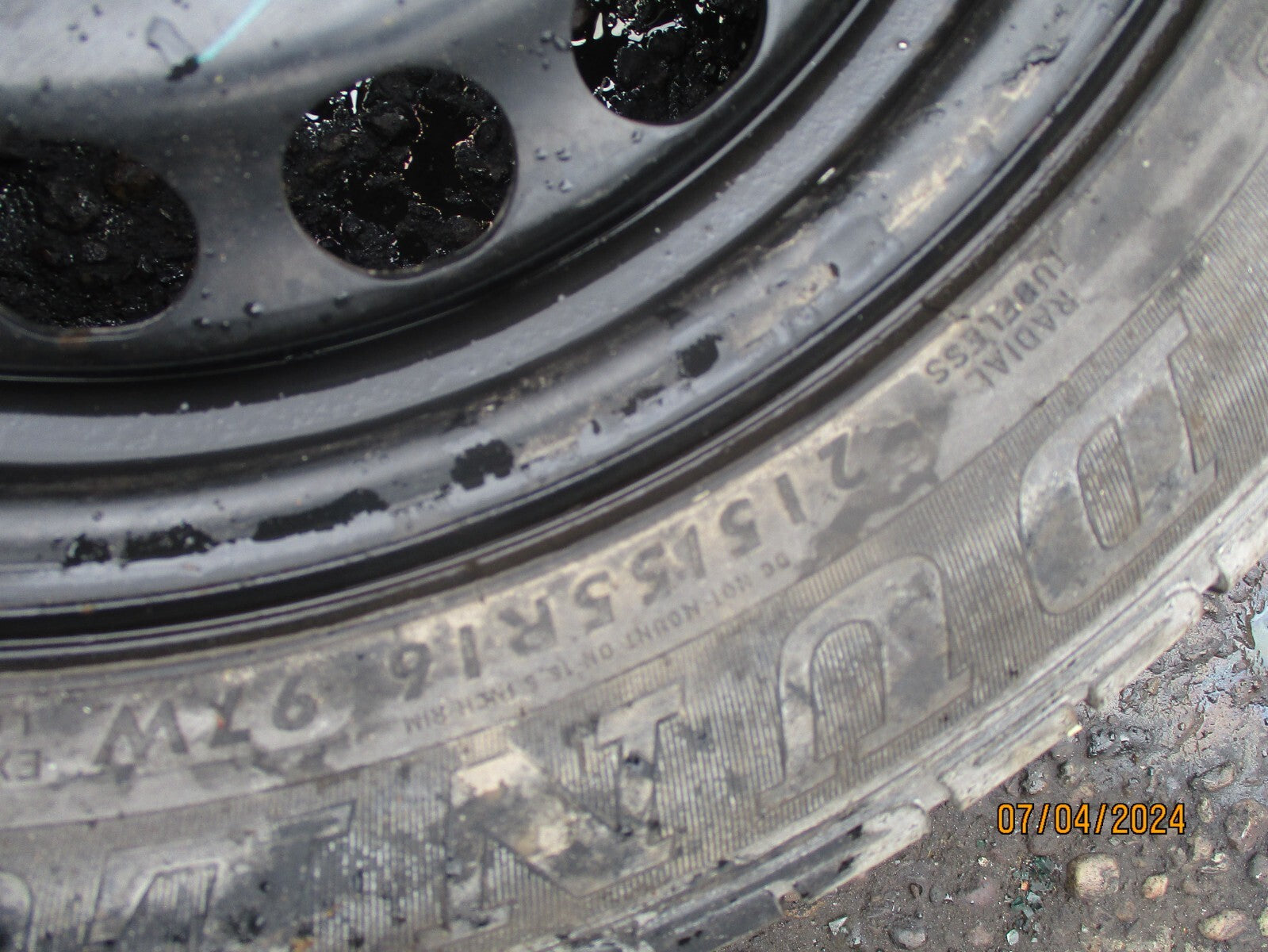 VW VOLKSWAGEN PASSAT B6 2008 16 STEEL WHEEL WITH TYRE 215/55R16
