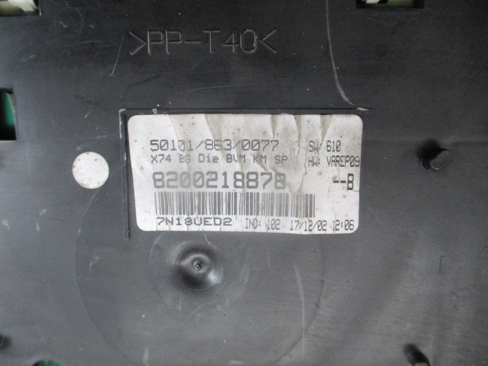 RENAULT LAGUNA 2003 1.9 DCI SPEEDO CLOCKS DIALS INSTRUMENT CLUSTER 8200218878 B