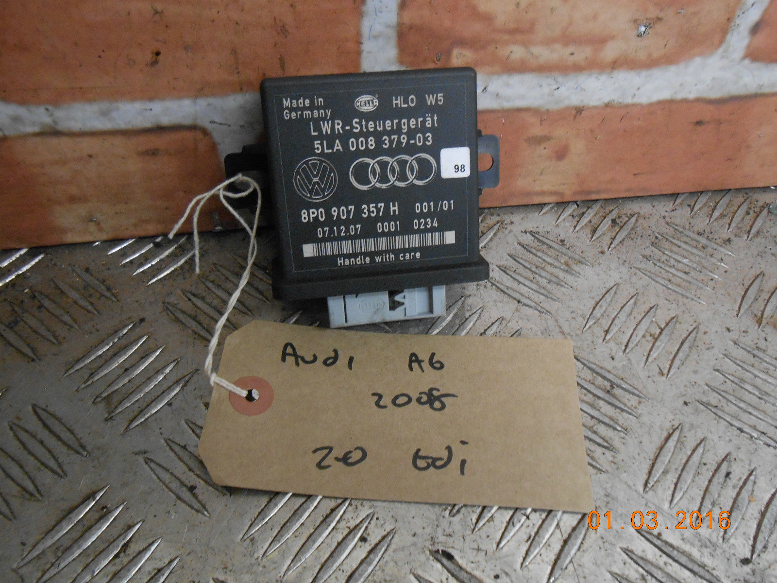 AUDI A6 4F 2008 AUTOMATIC HEADLIGHT RANGE CONTROL ECU MODULE 8P0907357H