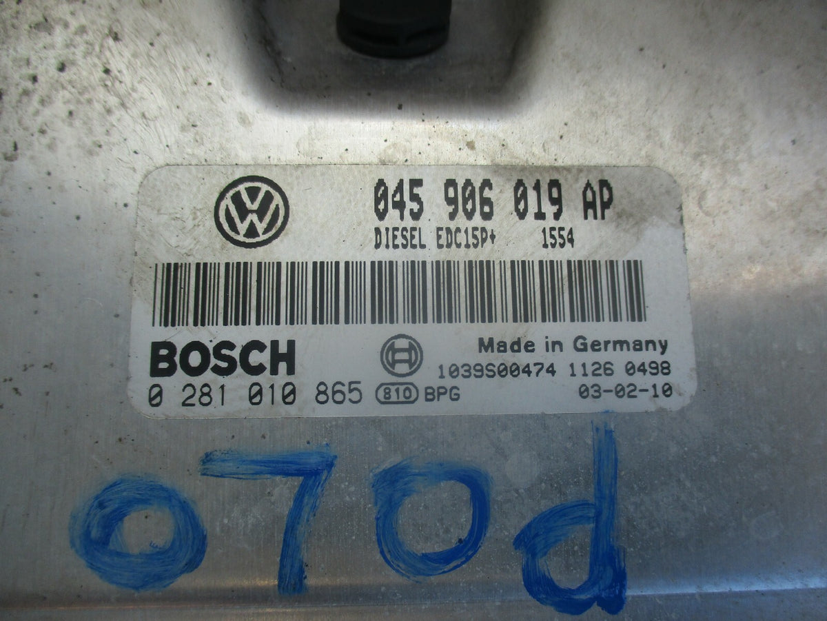 VW VOLKSWAGEN POLO 9N (MK4) 2002 1.4 TDI ENGINE CONTROL UNIT ECU 045906019AP