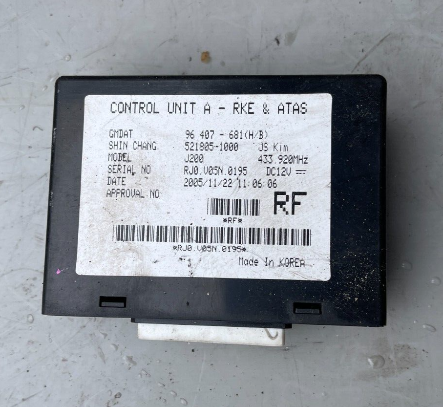 2006 CHEVROLET LACETTI CONTROL UNIT 521805-1000