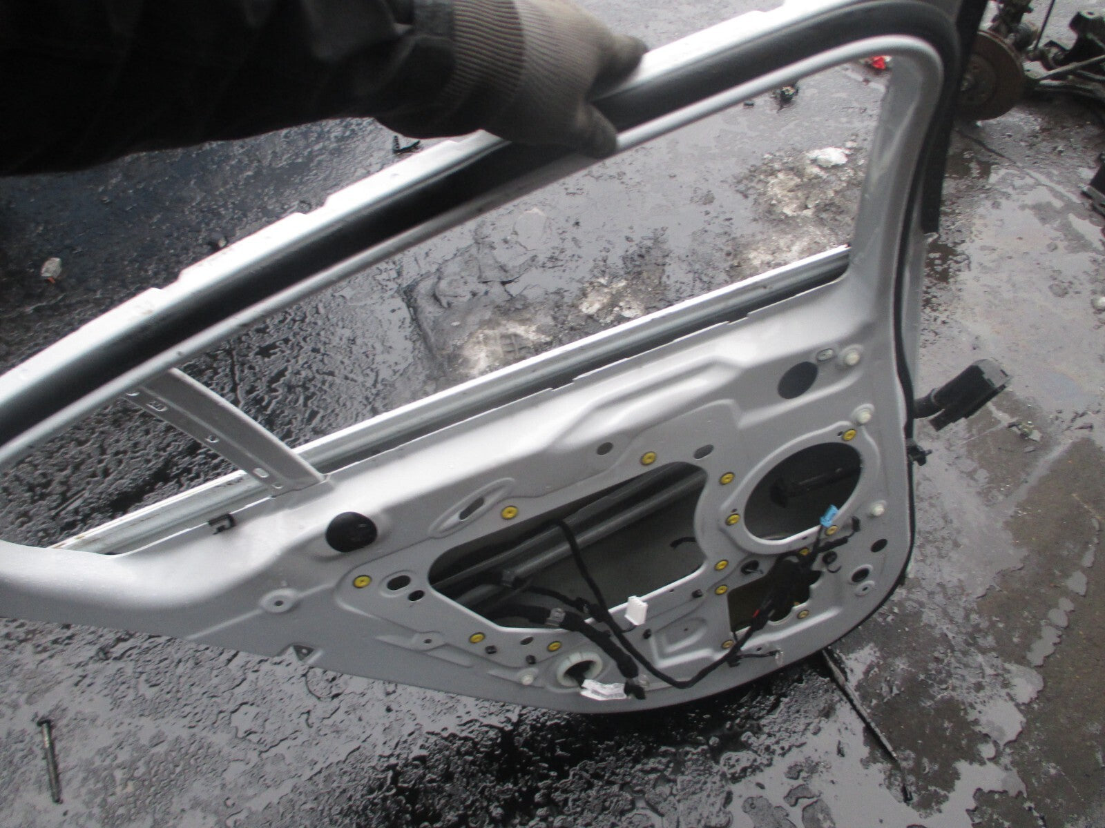 2015 JAGUAR XE R-SPORT NSR PASSENGER SIDE REAR BARE DOOR GLACIER WHITE