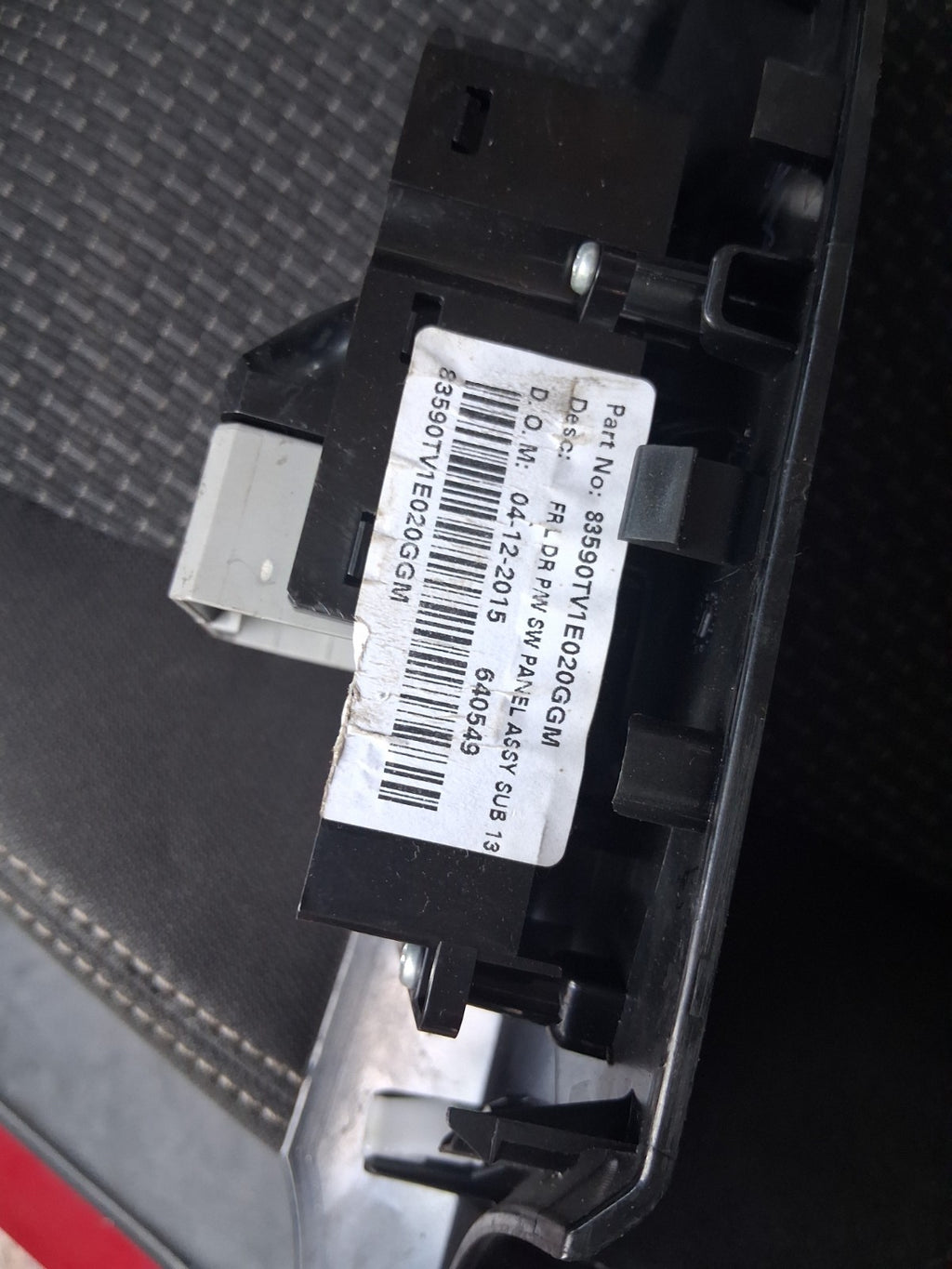 2016 HONDA CIVIC MK9 HATCHBACK NSF PASSENGER FRONT LEFT WINDOW CONTROL SWITCH
