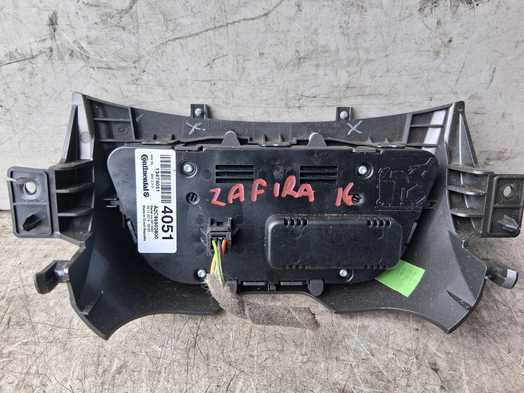 2016 VAUXHALL ZAFIRA C MK3 AC HEATER CLIMATE CONTROL SWITCH PANEL 13474051