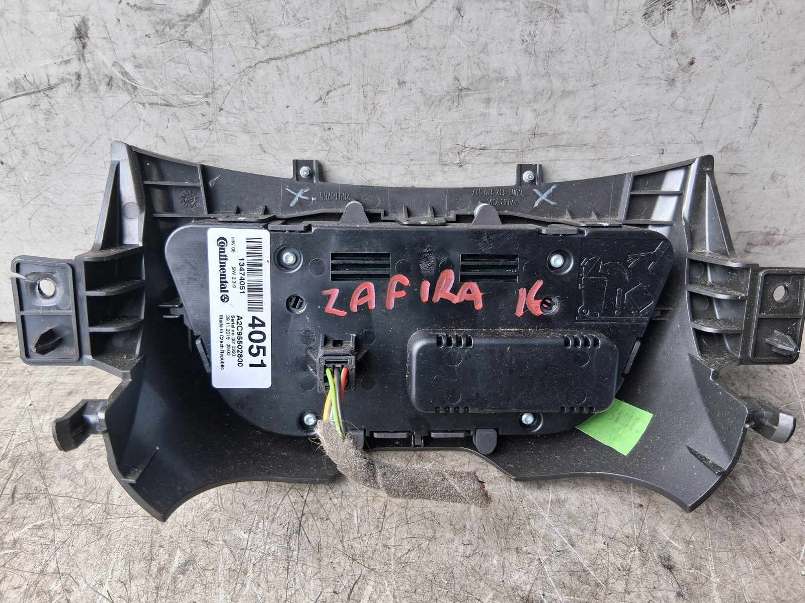 2016 VAUXHALL ZAFIRA C MK3 AC HEATER CLIMATE CONTROL SWITCH PANEL 13474051