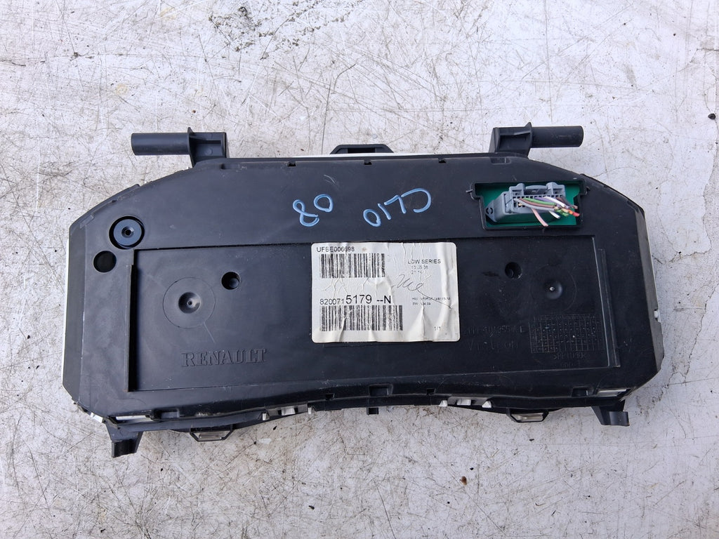 2008 RENAULT CLIO MK3 1.2 PETROL MANUAL SPEEDO INSTRUMENT CLUSTER 8200715179