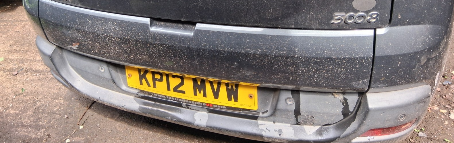 2012 PEUGEOT 3008 MK1 PRE FACELIFT LOWER TAILGATE BOOTLID GRIS SHARK KTPD