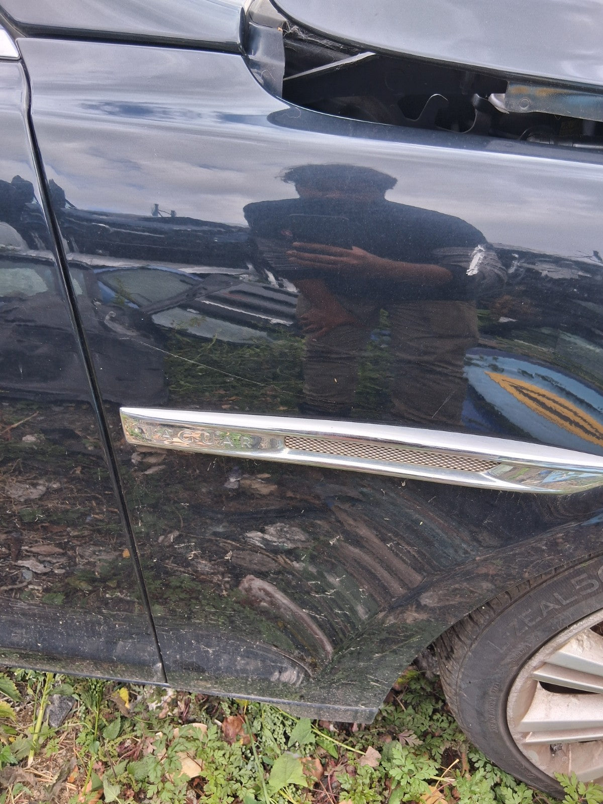2012 JAGUAR XJ X351 OSF DRIVER SIDE FRONT RIGHT WING FENDER BLACK