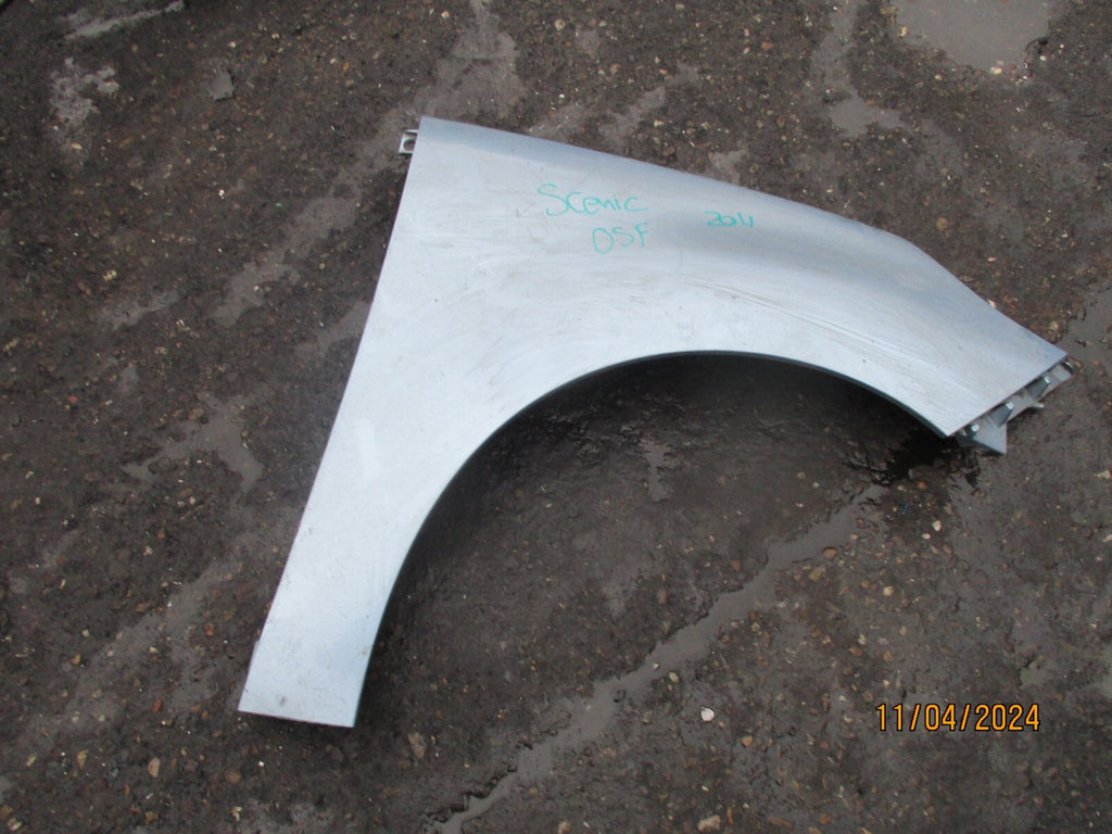 RENAULT SCENIC MK3 2011 OSF DRIVER FRONT QUARTER WING PANEL LIGHT BLUE TERPA