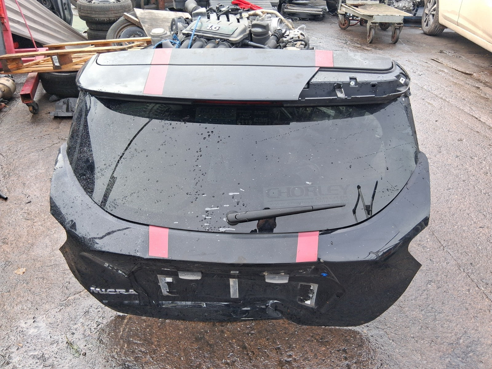 NISSAN MICRA K14 2018 REAR BOOTLID TAILGATE GLASS DAMAGED