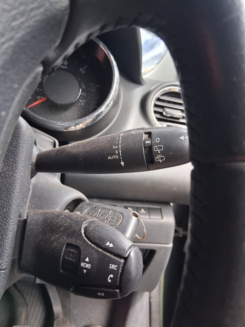 2012 PEUGEOT 3008 MK1 INDICATOR WIPER STALK SWITCH WITH SQUIB