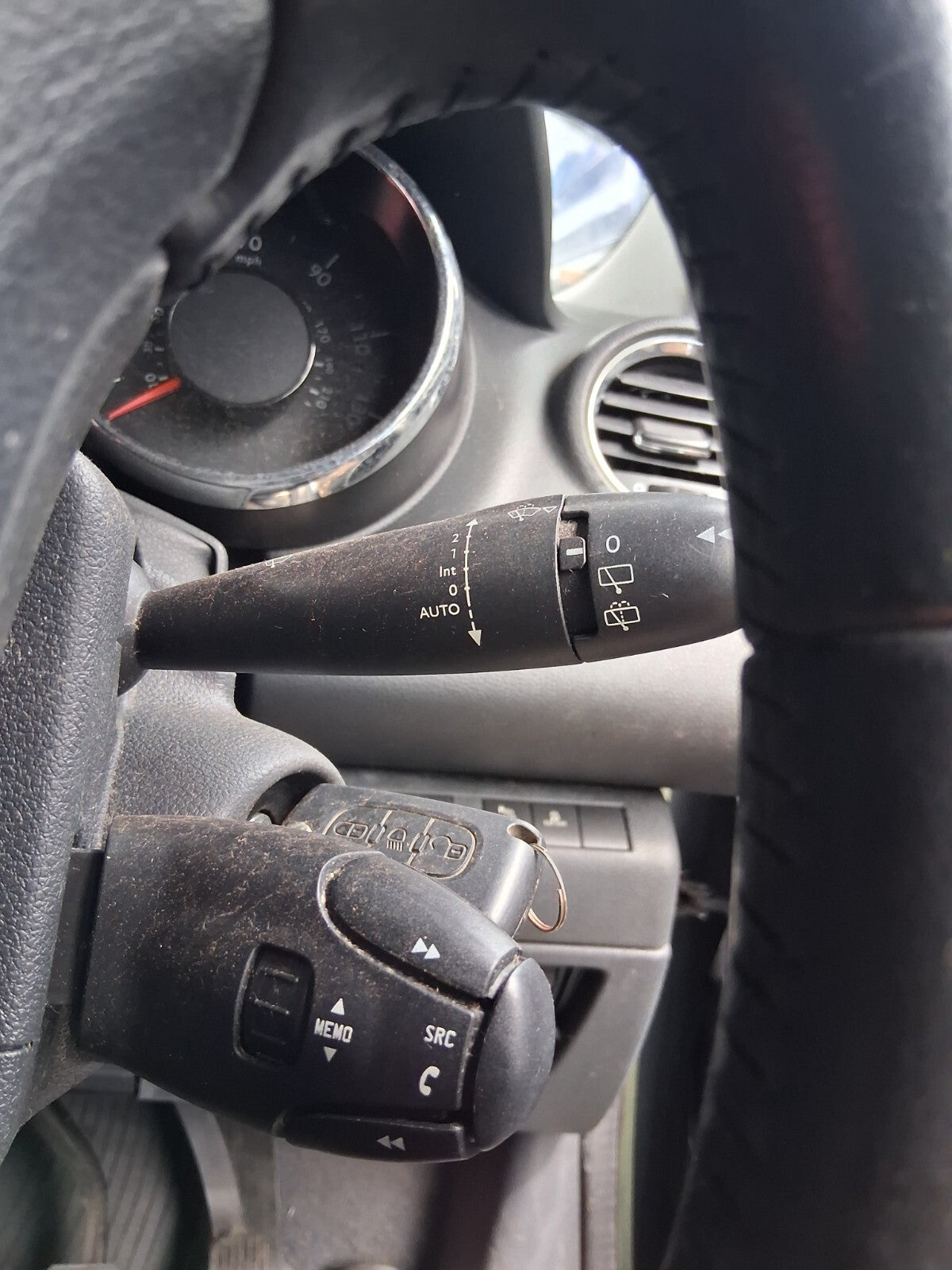 2012 PEUGEOT 3008 MK1 INDICATOR WIPER STALK SWITCH WITH SQUIB