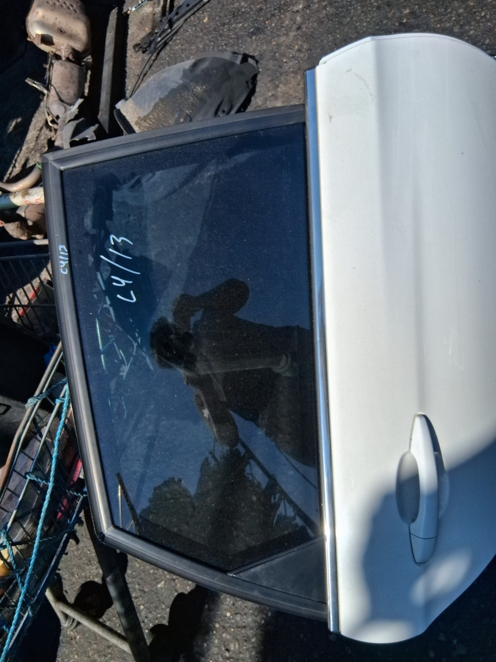 2013 CITROEN C4 MK2 OSR DRIVER SIDE REAR RIGHT COMPLETE DOOR WHITE