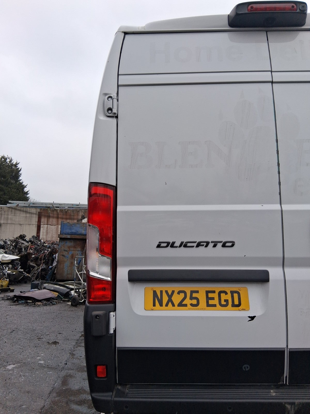 2025 FIAT DUCATO MK3 HIGH ROOF NSR PASSENGER SIDE REAR LEFT COMPLETE DOOR WHITE
