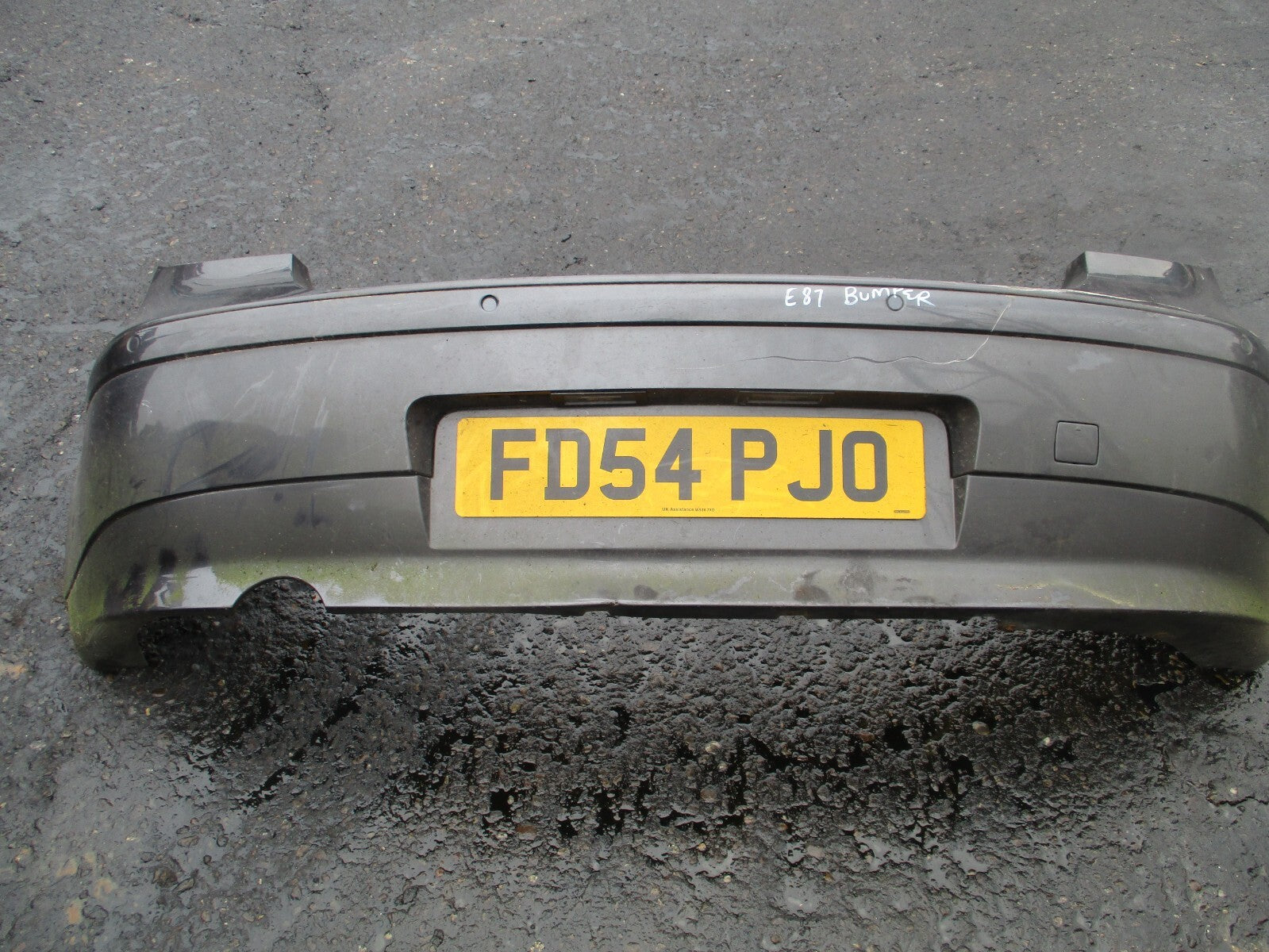 BMW 1 SERIES E87 2007 REAR COMPLETE BUMPER IN GREY