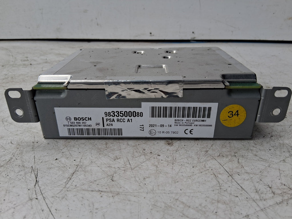 2021 VAUXHALL VIVARO C MK3 RADIO STEREO HEAD UNIT 9833500080