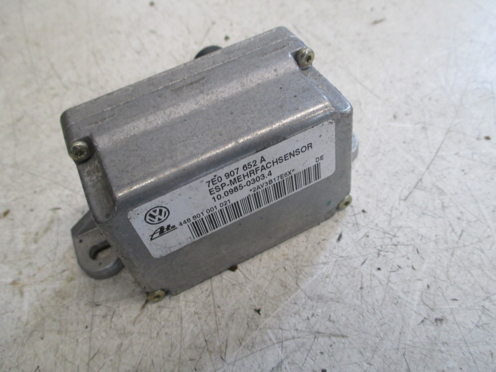 VW VOLKSWAGEN TOUAREG 2005 YAW RATE SENSOR 7E0907652A