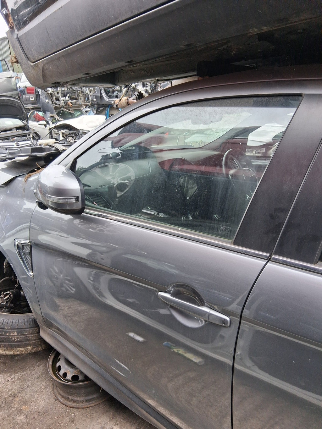 2020 MITSUBISHI ASX NSF PASSENGER SIDE FRONT BARE DOOR TITANIUM GREY METALLIC