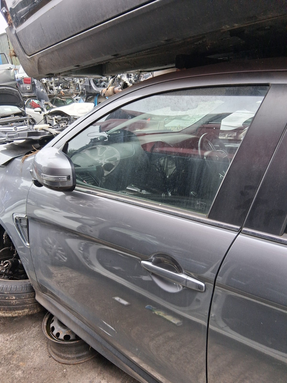 2020 MITSUBISHI ASX NSF PASSENGER SIDE FRONT BARE DOOR TITANIUM GREY METALLIC