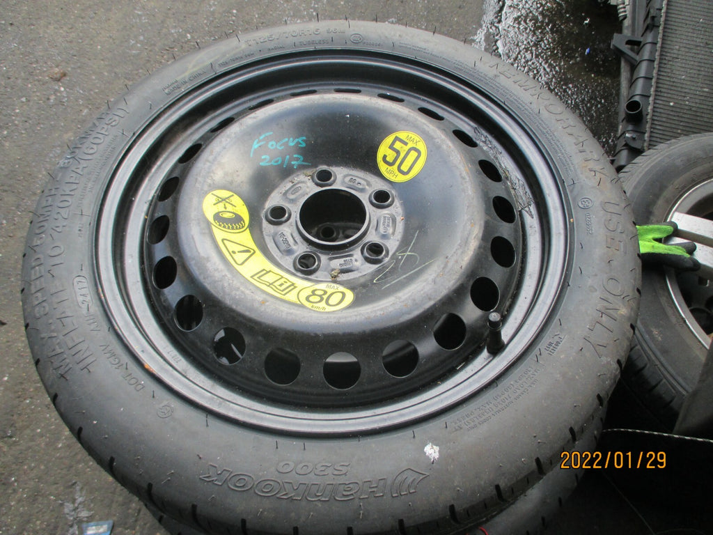 FORD FOCUS 2017 16 INCH SPACESAVER WHEEL WITH TYRE T125/70R16