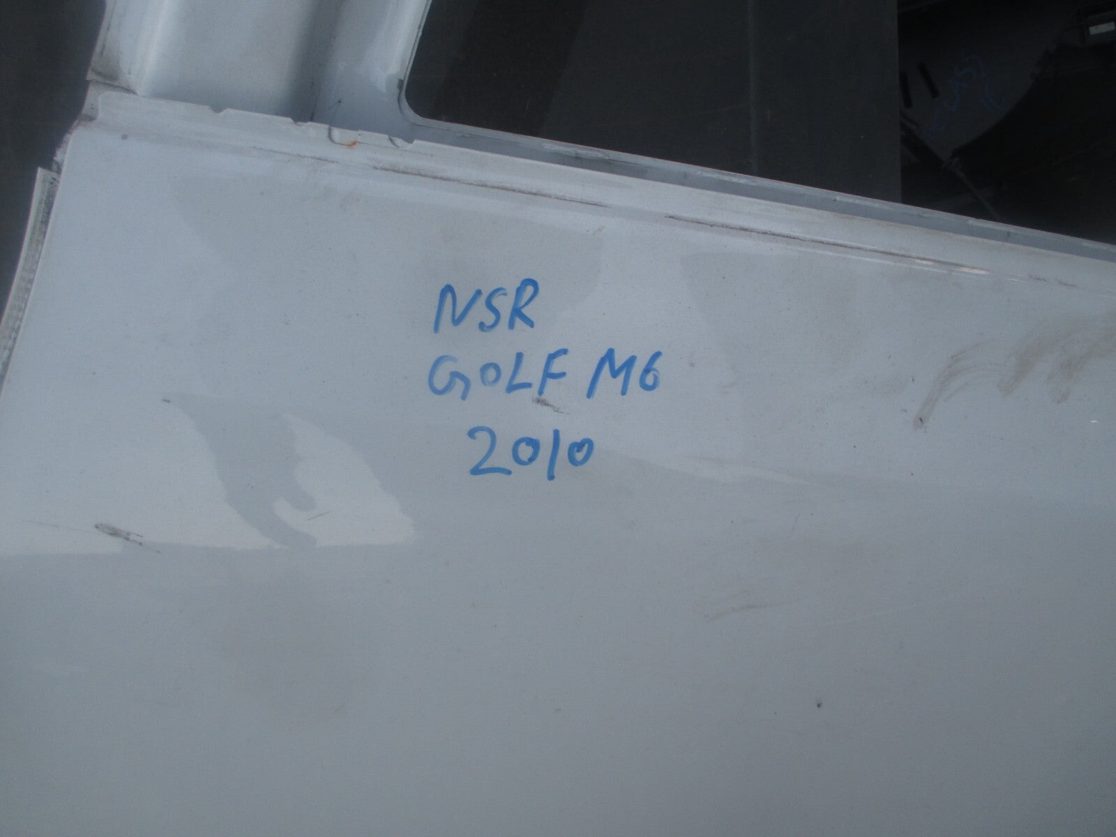 VW VOLKSWAGEN GOLF MK6 2010 HATCHBACK NSR PASSENGER SIDE REAR BARE DOOR WHITE