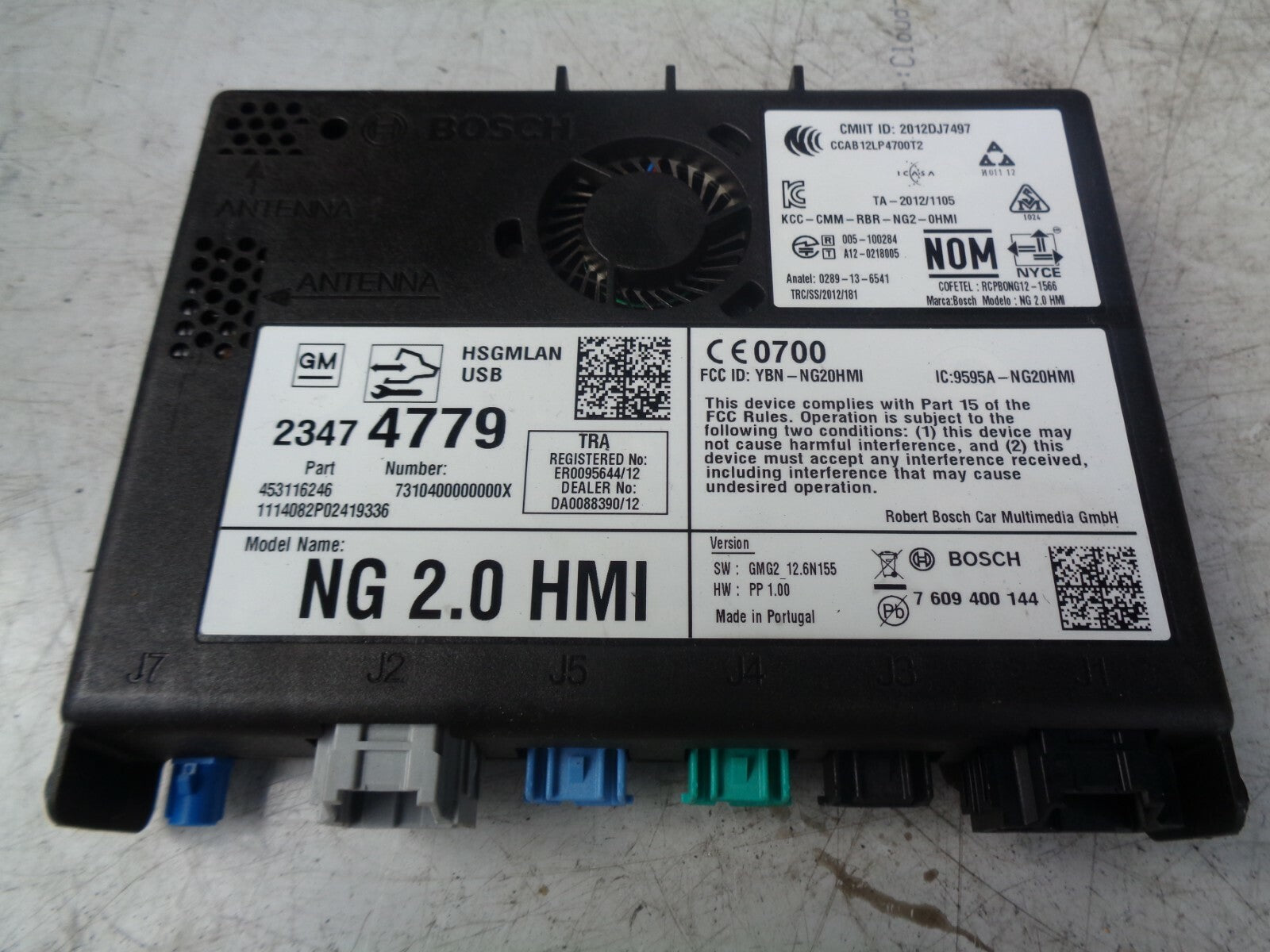 VAUXHALL INSIGNIA 2014 MK1 2.0 FACELIFT NAV NAVIGATION MODULE ECU UNIT 23474779