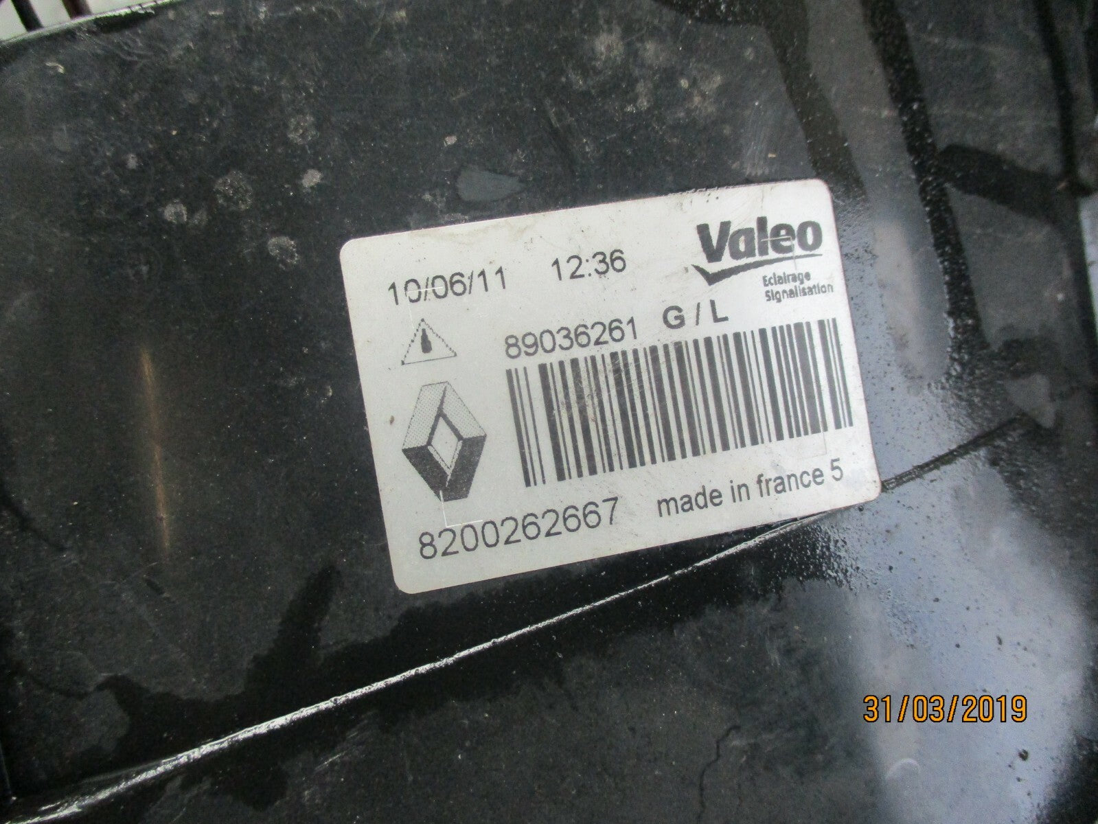 RENAULT LAGUNA MK2 NSR PASSENGER SIDE REAR LIGHT TAIL LIGHT 8200262667
