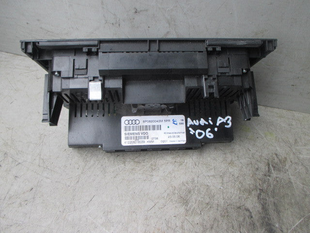 AUDI A3 2006 TYPE 8P AC/HEATER CONTROL PANEL 8P0820043M
