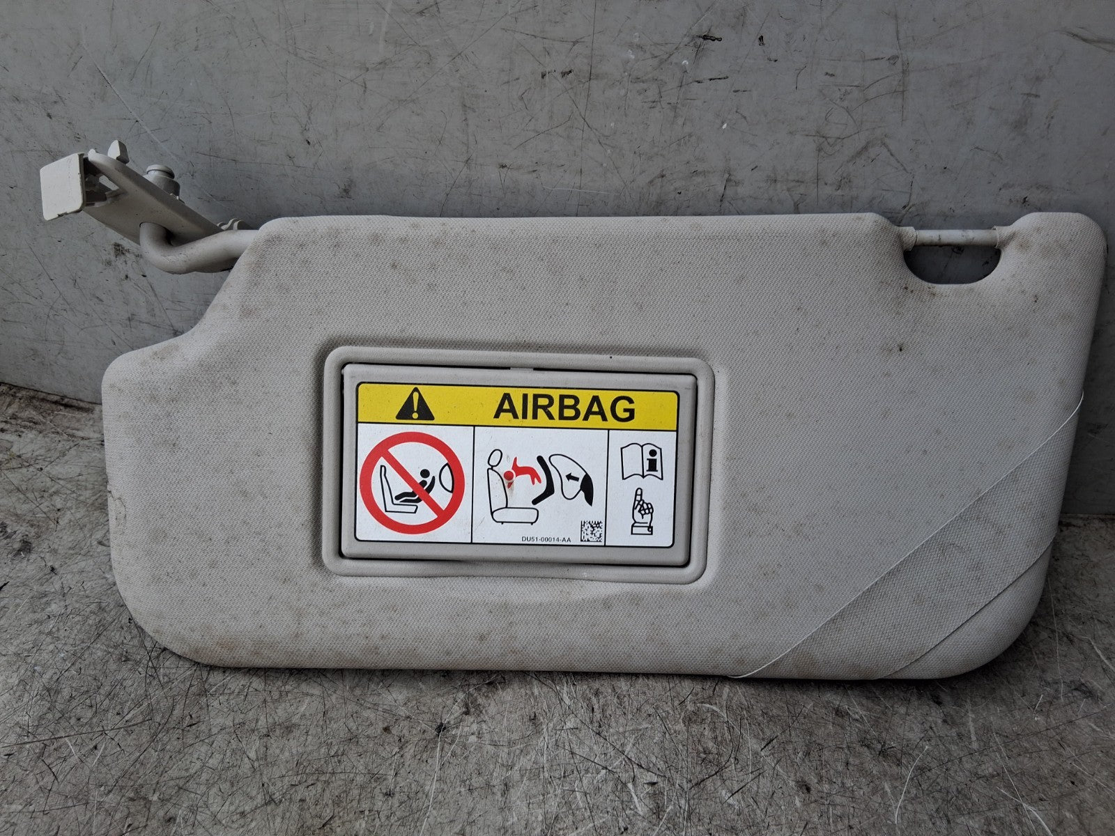 2015 FORD FIESTA MK8 NSF PASSENGER SIDE FRONT LEFT SUN VISOR SHADE