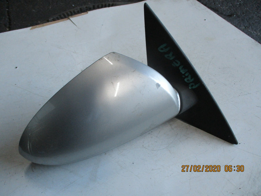NISSAN PRIMERA 2005 OS DRIVER SIDE ELECTRIC DOOR WING MIRROR SILVER 96301-AU372