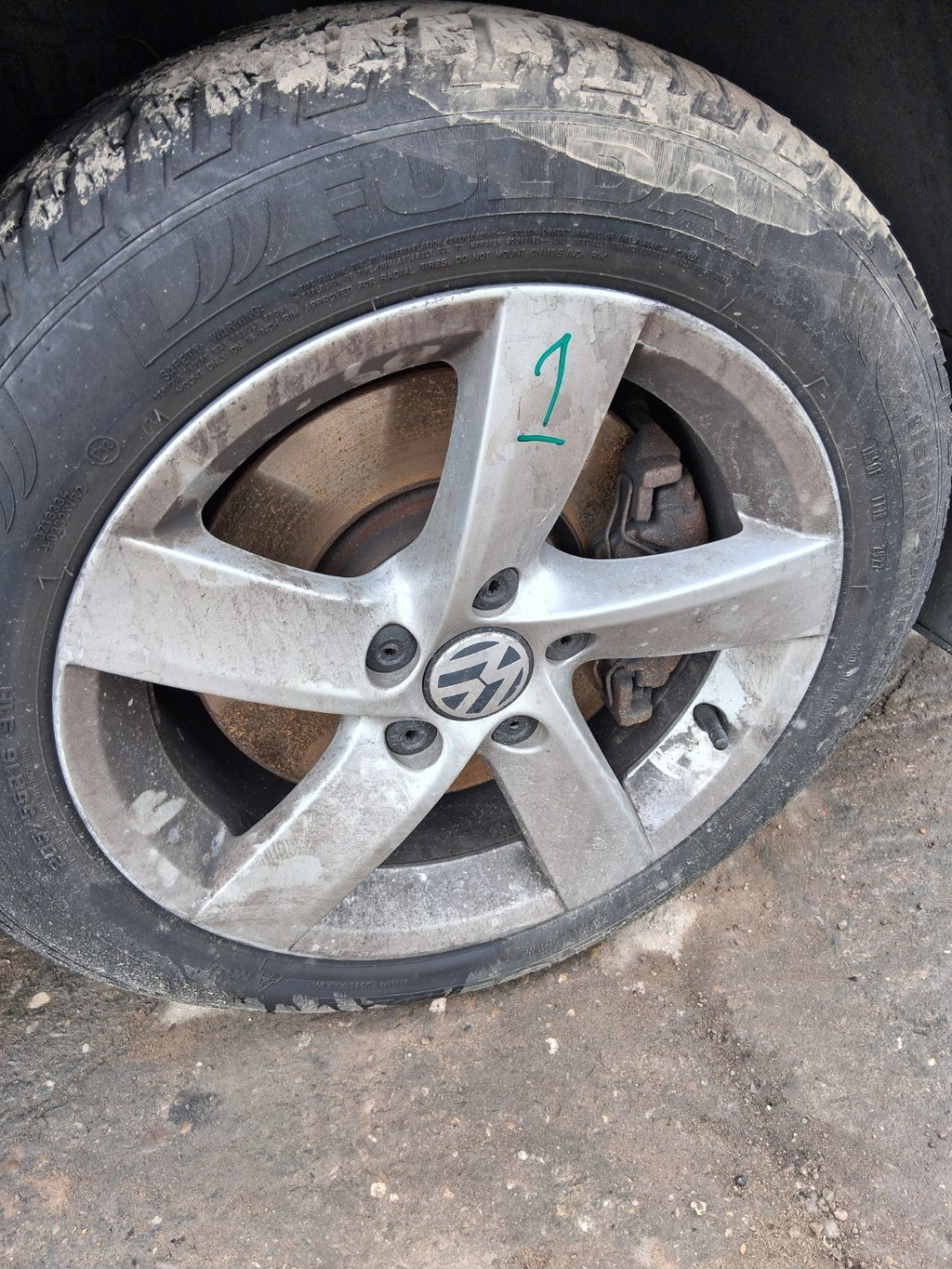 2014 VW VOLKSWAGEN PASSAT B7 SALOON 16 INCH ALLOY WHEEL WITH TYRE 205/55R16