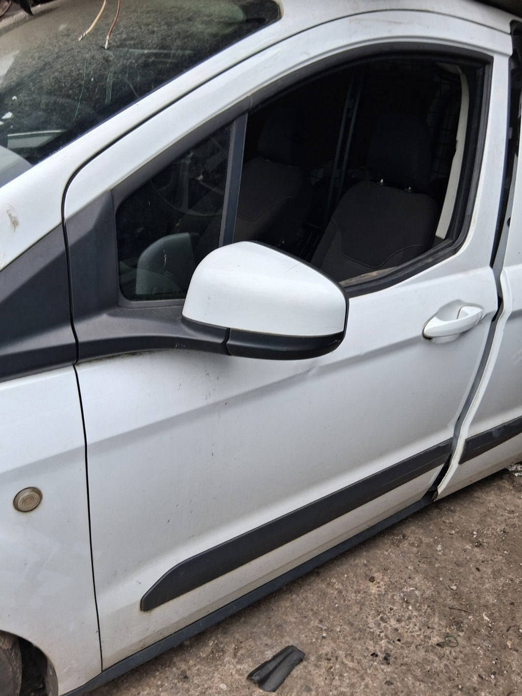 2015 FORD TRANSIT COURIER MK1 NSF PASSENGER SIDE FRONT BARE DOOR WHITE