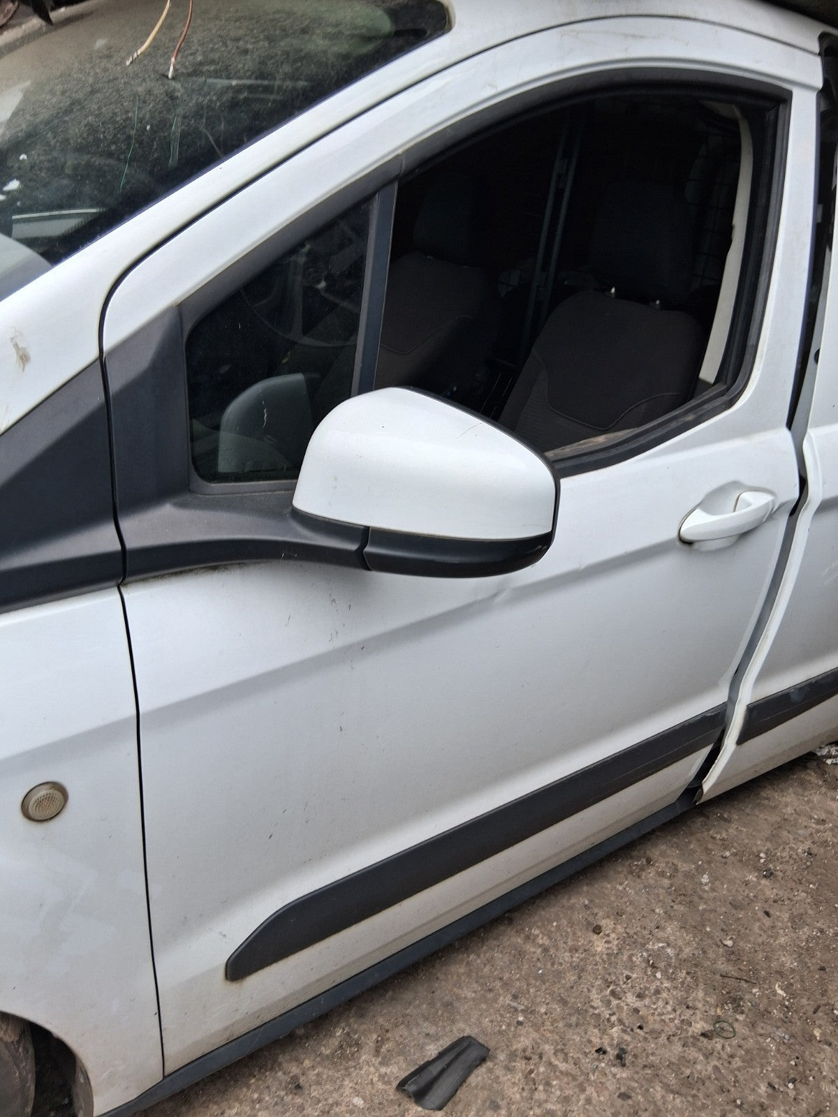 2015 FORD TRANSIT COURIER MK1 NSF PASSENGER SIDE FRONT BARE DOOR WHITE