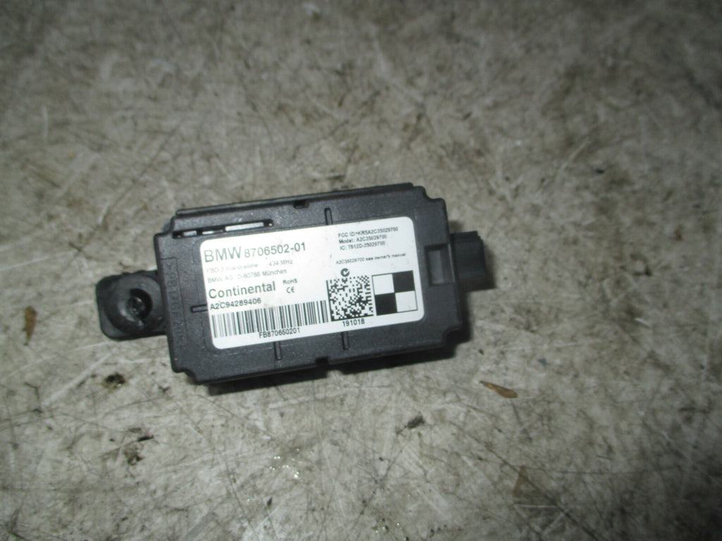 BMW 5 SERIES GT F07 2016 RADIO REMOTE CONTROL UNIT 8706502